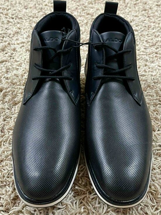 ALDO Men’s Lace-Up Chukka Dress Boots Shoes Black, Size 10.5 M (New) main image 5